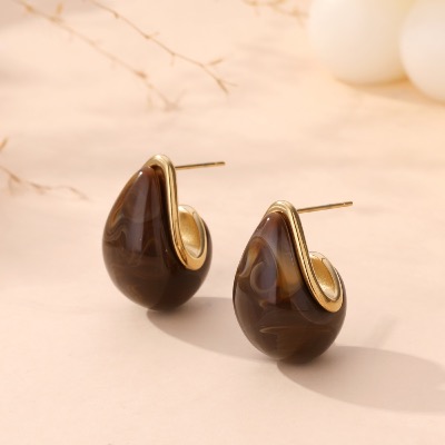 Boucles d’oreilles Garance (chocolat)