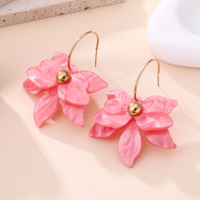 Boucles d’oreilles Garance (rose)