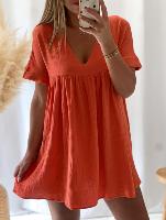 Robe Combi Ophélie (corail)