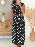 Robe Ornella (noire à pois) 