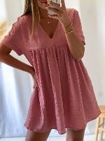Robe Combi Ophélie (rose)