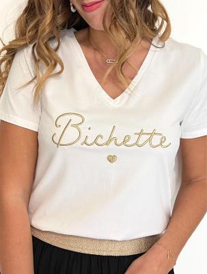 Tee shirt Bichette blanc/doré