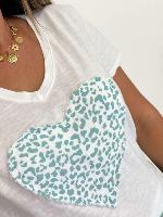 Tee Shirt "coeur" (vert amande)